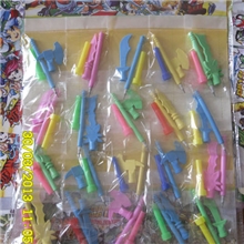 地摊热卖学校热卖神兵小将兵器吊板玩具