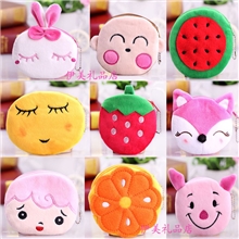 韩国卡通零钱包毛绒布艺维尼熊小钱包夜市地摊货源女钱包