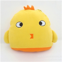 专业深圳龙岗毛绒抱枕厂家定做企业形象可爱卡通抱枕被