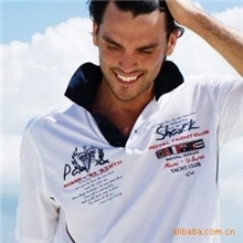 2012夏装官网主打PaulShark鲨鱼正品男士短袖T恤精美刺绣