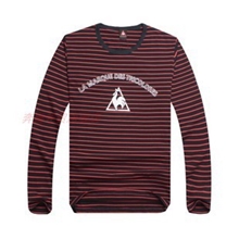 2013法国公鸡秋冬装新品横条纹长袖T恤衫印花圆领海魂衫男装批发