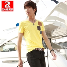 夏装t恤男士短袖T恤修身韩版男时尚新款T恤男装批发厂家货源