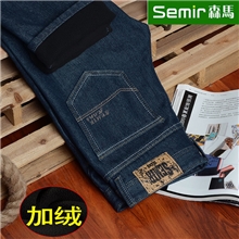 冬季加厚加绒牛仔裤男加绒牛仔棉裤森马仔裤男男式牛仔裤批发