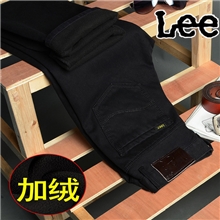 外贸原单正品品质冬厚LEE男装加绒加厚牛仔裤男士牛仔裤批发090