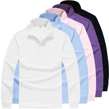 diy男女同款POLO衫翻领长袖T恤衫广告文化衫定制做厂家工作服批发