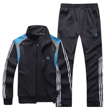 一件高档南韩丝男运动服运动套装秋冬款男士运动服套装大码QB829