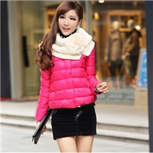 2013秋冬新款棉袄女李小璐同款外套羊羔毛加厚大码毛领短款棉衣