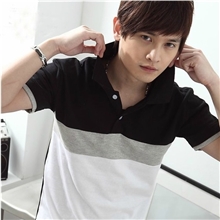 2013夏短袖T恤男男式短袖T恤男式短袖polo衫撞色拼色男士T恤