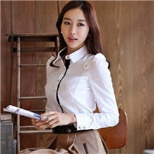 工厂直销韩版时尚肩章泡泡袖长袖衬衫衬衣女士打底衫学生职业装