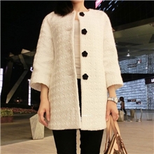 秋装新款女式外套韩国名媛小香风中长款百搭秋季女装毛呢外套