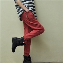 2013女款女式运动裤卫裤休闲裤针织加绒小脚裤靴裤