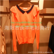 现货R家2013春新款亮片菲边针织衫毛衣RCKW31105C清仓甩