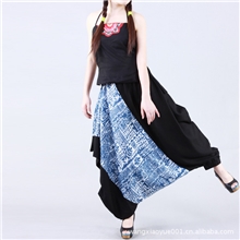 新款民族风女装春秋装裤子大码休闲女式哈伦裤休闲裤k056
