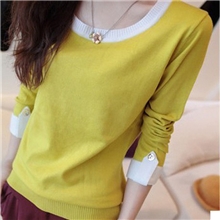 2013秋装圆领韩版女装打底衫毛衣女外套针织衫女长袖暖暖