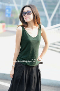 2013秋冬新品韩版宽松大码小背心小吊带棉麻打底吊带衫新款女装