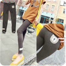 秋冬热销韩版小猫咪打底裤纯棉弹力显瘦修身女九分裤