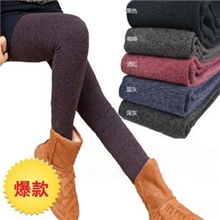 [楼兰依舍]加厚高腰一体裤羊驼绒保暖裤踩脚打底裤批发