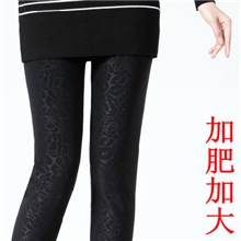 2013印花大码暗花压花中老年女妈妈装加绒加厚打底裤保暖裤批发