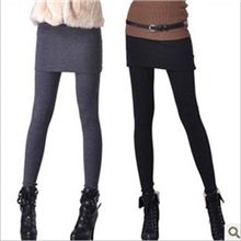 K0382013秋款A字裙假两件包臀裙裤保暖打底裙裤