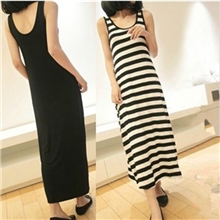 2013新款长款包臀莫代尔打底裙女吊带工字背心沙滩连衣裙背心裙