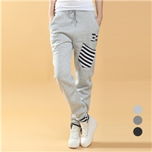 【天天限量购】休闲裤女长裤子大码卫裤韩版哈伦宽松抓绒款运动裤