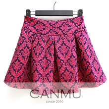 【阿里独家】2013秋冬混纺新面料韩国东大门松紧腰百褶短裙裤女装