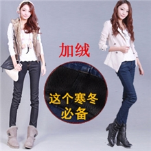 秋冬加厚加绒女式小脚铅笔牛仔裤批发弹力显瘦提臀牛仔裤批发