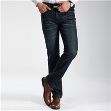 批发秋冬韩文阿玛尼牛仔裤男式直筒裤中腰全棉裤子男士长裤特价