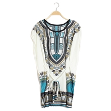 T02242013夏装新款欧美风韩版女装民族风印第安印花冰丝连衣裙