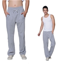 正品秋冬装薄款纯棉运动长裤男裤修身不倒绒卫裤韩版潮休闲透气