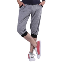 正品男士夏季薄款运动七分裤纯棉潮街头时尚中裤修身舒适秀气