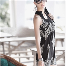 爆款波西米亚复古图腾无袖背心裙连衣裙5090C