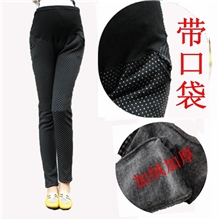 2013冬装孕妇装孕妇保暖裤竹炭绒可爱兔子孕妇裤九分打底裤