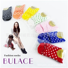 〖荐〗批发外贸原单可爱彩色大圆点外贸外单袜子|女袜|糖果袜