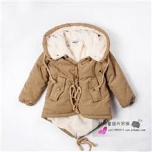 欧美冬款DKN*加厚保暖男童女童外套儿童棉衣外贸童装批发