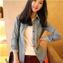 秋装新款经典修身做旧牛仔外套长袖百搭韩版休闲仔外套9120