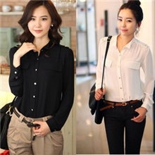 【天天特批】满包邮8803春秋韩版女装OL通勤显瘦长袖衬衫衣