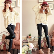 秋季新款可爱猫咪刺绣小猫打底裤九分裤批发女裤义乌