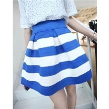 2013秋装新款欧美大牌高端品质条纹蓬蓬高腰半身裙短裙批发厂家