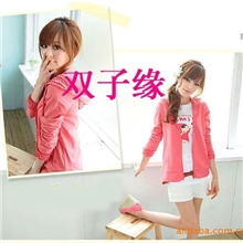 批发女式外套韩版精品牌女装荷叶边连帽女式外套979