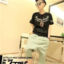 2013潮牌夏季新款林弯弯短袖t恤韩版男装佛手双印花潮男T恤帅半袖