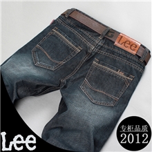 订做爆款直筒修身春款男式lee牛仔裤正品韩版男士牛仔裤