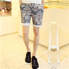 日系日韩直筒型花短裤闷骚短裤批发实体男中裤男装短裤可混批