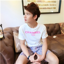 2013新款新品小香印花情侣款短袖半袖中袖男女款批发