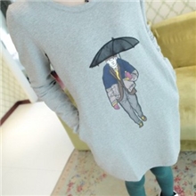 2013秋冬新款复古的雨伞先生大方好穿打底OP女式打底长袖T恤