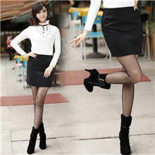 2012秋冬款羊毛呢黑色短裙女装紧身一步裙加厚百搭裙A61P28