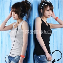 打底背心纯色长款罗纹棉工字背心女粗螺纹黑白灰批发