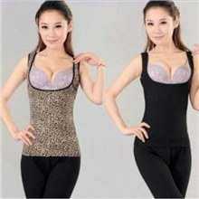 豹纹加厚加绒美体冬新款2013提胸吊带背心塑身保暖背心女上内衣