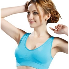 厂家直销外单女双层无钢圈瑜伽文胸内衣无痕调整型聚拢运动文胸