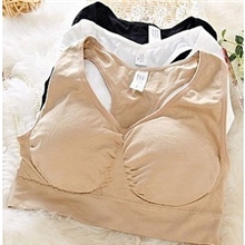 外贸出口女双层无缝瑜伽工字背心内衣无钢圈无痕运动文胸